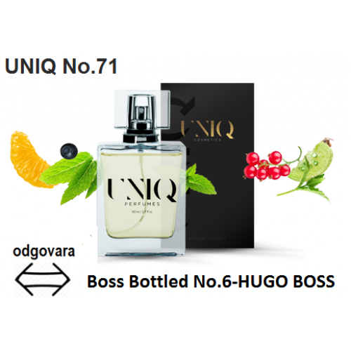 UNIQ No.71  ekvivalentan  Boss bottled No.6- HUGO BOSS